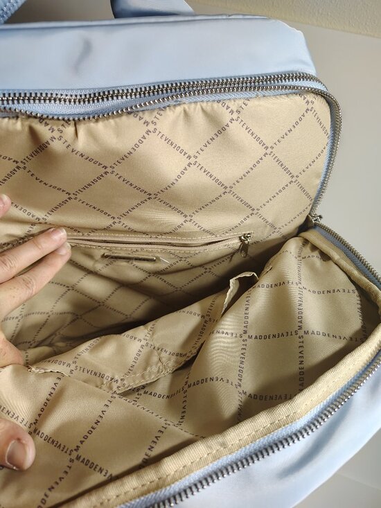 Steve Madden Backpack Diaper Bag Powder Blue Nylon Bhayve Preppy Travel School main image 5